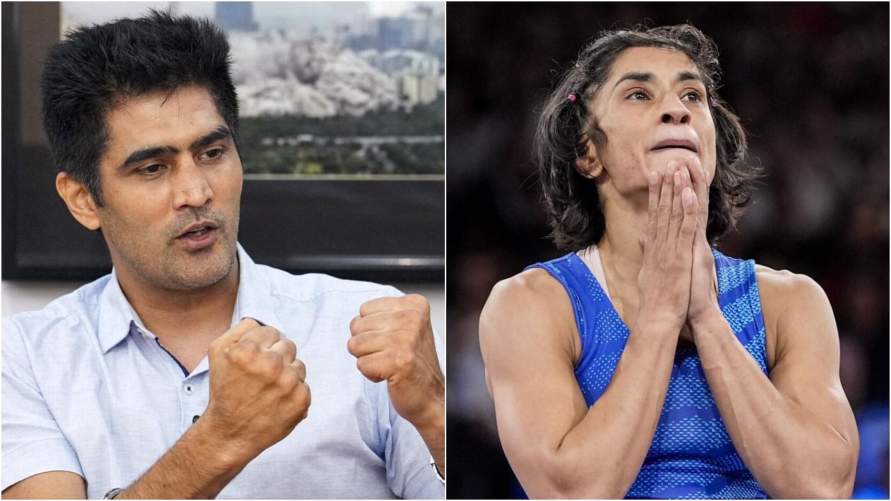 <div class="paragraphs"><p>Boxer Vijender Singh(L) and Vinesh Phogat.&nbsp;</p></div>